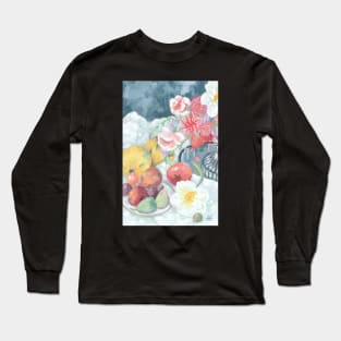 Gouache Fruit Long Sleeve T-Shirt